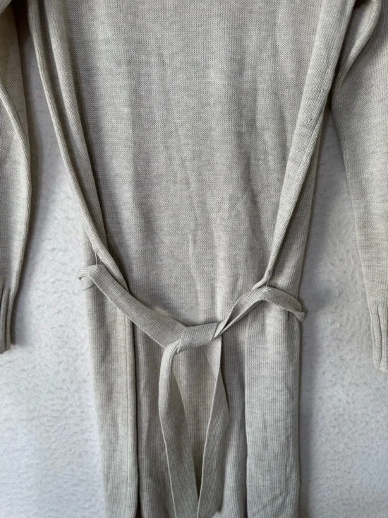 Splendid Cream Tie-Waist Long Sleeve Sweater Dress - Picture 5 of 7